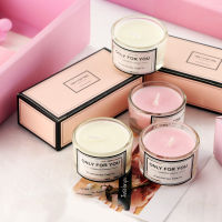 【CW】2pcsset small round cup scented candles with gift home fragrance essential oil aroma candle in glass wedding souvenir gifts