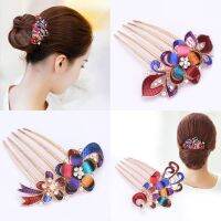 South Koreas new elegant ladies hair comb delicate color hair device simple ball hair accessories