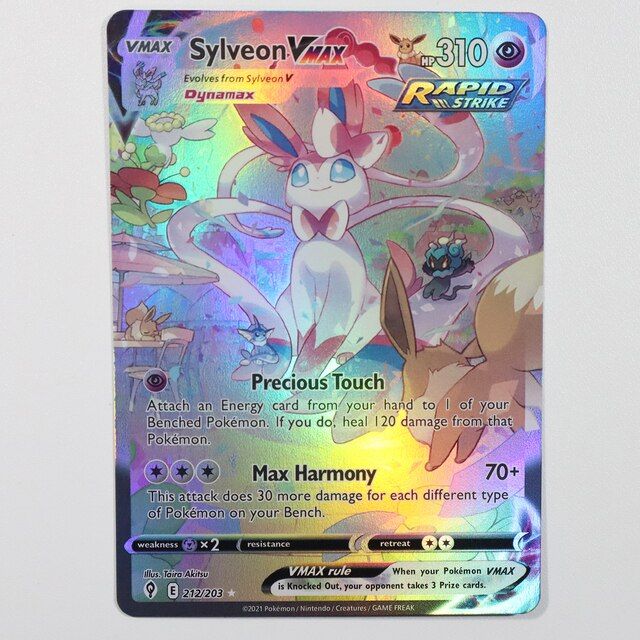 Rainbow Foil Pokemon Flash Holographic Cards Umbreon Origin Forme ...