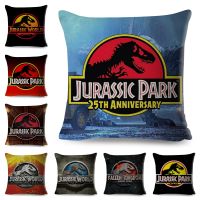 {fabric sofa}50สไตล์ Jurassic Park โลโก้ปลอกหมอนอิงสำหรับโซฟาบ้านตกแต่งห้องเด็กไดโนเสาร์พิมพ์ปลอกหมอนปลอกหมอนโพลีเอสเตอร์
