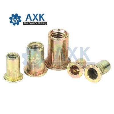 ถั่วลายนูน-rivet-nut-nutsert-cap-เหล็กกล้าคาร์บอน-m3-m4-m5-m6-m8-m10-m12-rivnut-flat-read-threaded-insert-inc-ชุบขวาน-shop5798325