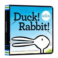 Rabbit duck rabbit childrens English introduction paperboard Book Thinking Development Wu minlan book list 123 childrens cognitive thinking enlightenment picture book