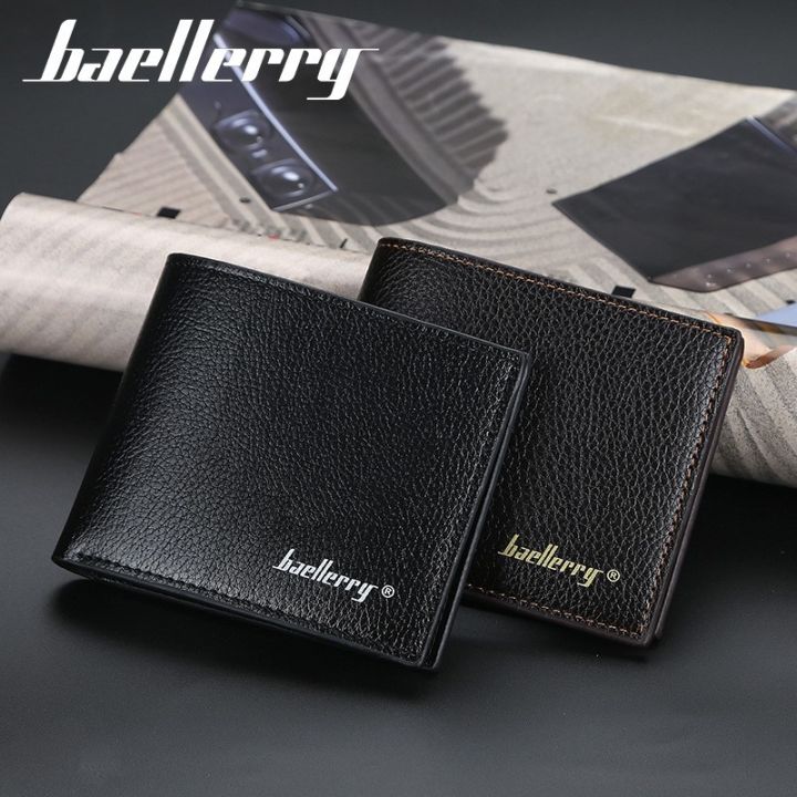 D0810 Baellerry Men's Wallets Leather Solid Luxury Wallet Men Pu ...