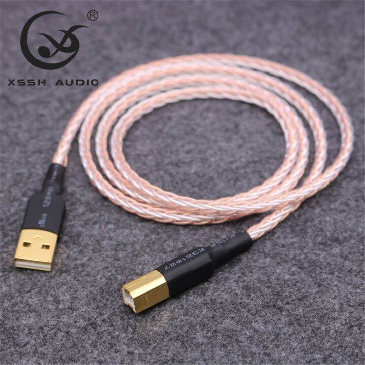【Fire New】 decoder DAC data cable USB sound card cable A B shield USB