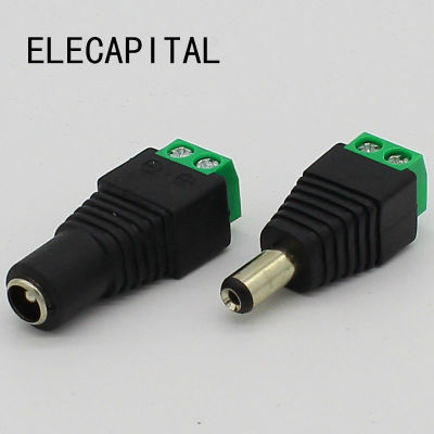 No soldering 2.1x5.5mm Power DC Jack Plug Socket dc Connector Female + Male DC Plug Jack Adapter Wire Connector CCTV Connector  Wires Leads Adapters