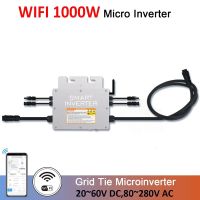 1000W Grid Tie Solar Inverter 20-60V DC to AC 120V/240V Auto Pure Sine Wave Microinverter for PV Solar Panel Converter MPPT 2023