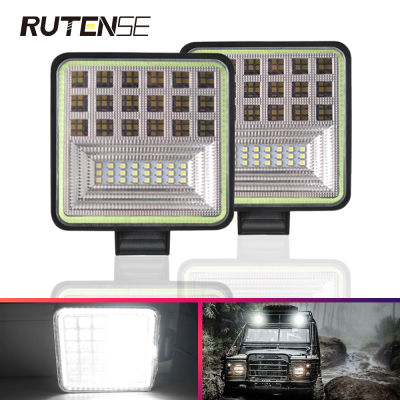 2021126W 42LED Work Lights bar Square Flash Spotlight 12V 24V Car Auto Truck Off Road Offroad Accessories motorcycle Excavator A