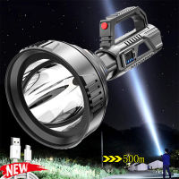 Flashlight ไฟฉายแรงสูง ไฟฉาย T6 LED โคมไฟแบบพกพาแสงจ้าระยะไกลไฟฉาย USB จอแสดงผลไฟฟ้าไฟฉายแบบชาร์จไฟได้ ไฟฉายความสว่างสูง ไฟฉายแรงสูงซูม ไฟแฟลช์ ไฟฉุกเฉินCOB