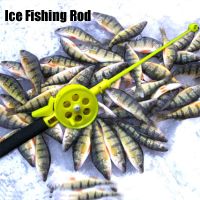 MINICO Portable Spinning Plastic Retractable Winter Reels Pen Pole Ice Fishing Rods