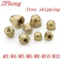 1-20pcs/lot DIN1587 brass Acorn Nuts m3 m4 m5 m6 m8 m10 m12 Copper Bronze Brass Cap Nut Acorn Dome Head Hex Nuts