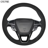 Hand-stitched Black Suede DIY Car Steering Wheel Cover For Ford Mondeo Fusion 2013 2014 2015 2016 2017 2018 2019 EDGE 2015-2019