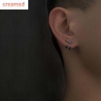 CREAMSD ฮิปป๊อปวินเทจสีเงินสีดำเครื่องประดับแฟชั่นผู้หญิงผู้ชายต่างหูสตั๊ดพ๊งค์ที่ต่างหูห่วงตุ้มหูกรงเล็บต่างหูรูปอุ้งเท้า