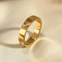 แหวนธรรมดาแหวนเพชรที่ไม่จางหายแหวนคู่เครื่องประดับปิดปากเล็บรักแหวน