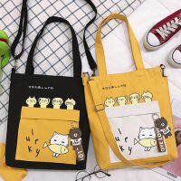 ifashionbagshop(IF1302) -G3กระเป๋าผ้า สกรีนลายน้องแมว