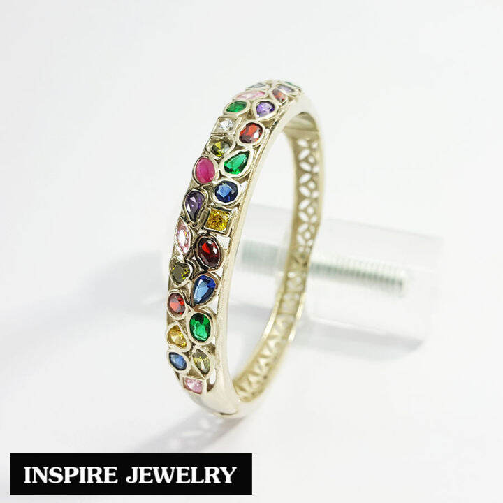 inspire-jewelry-กำไลนพเก้า-ตัวเรือนอัลปาก้าอย่างดี-สวยหรู-พรเก้าประการ-นำโชค-เสริมดวง