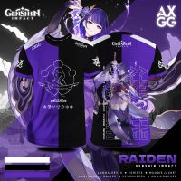 （ALL IN STOCK 2023）  " genshin axgg impact constellation - raiden " gaming shirt t shirt