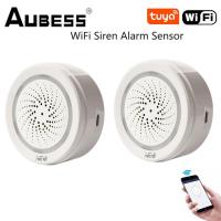 NEO Coolcam Temperature Humidity Alarm Sensor Wifi Siren Tuya Compatiable With Echo Google Home Assistant  Aubess Household Security Systems Household