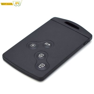 4ปุ่มสมาร์ทคีย์การ์ด Remote Key Shell Case Fob สำหรับ Renault Laa Megane Clio 2 3 Sandero Twingo พร้อมใส่ Small Key Blade