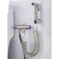 ijg181 304 stainless steel toilet spray set pressurized water bidet wash butt toilet flusher nozzle