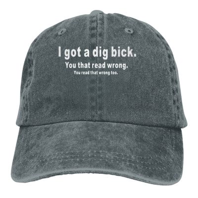 2023 New Fashion 【New Golf Hat I Have Dig Bick Sarcastic Funny Humor Funny Letter Fun In Classic Adult Adjustable Cap Family Daily Used，Contact the seller for personalized customization of the logo