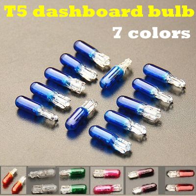 【CW】10Pcs T5 286 12V 1.2W Warm White red blue amber green pink purple Car Interior Lights Auto Wedge Dashboard Lamps Halogen Bulbs