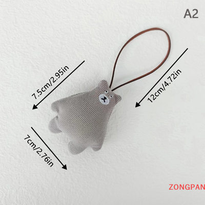 ZONGPAN พวงกุญแจป้ายชื่อตุ๊กตาหมีผ้ากำมะหยี่ลายการ์ตูนน่ารักพวงกุญแจตุ๊กตาสัตว์ยัดนุ่นนุ่มสำหรับห้อยกระเป๋าเด็กผู้หญิงกระเป๋าเครื่องประดับ