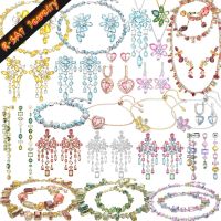 【lz】✌☍¤  Swa Gema Original Jewelry Set 2023 Doces Exquisite Charme Rosa Verde Colar Brincos Pulseiras para Presentes de Festa de Alta Qualidade das Mulheres