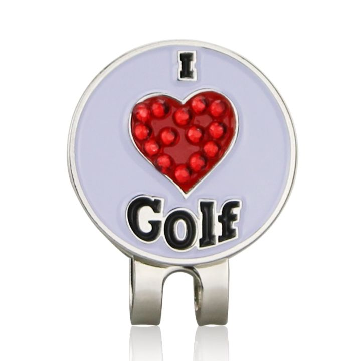 1pc-golf-ball-marker-with-magnet-golf-cap-clips-shining-alloy-mark-for-golfer-love-tortoise-slipper-dog-mermaid-birdie-eagle