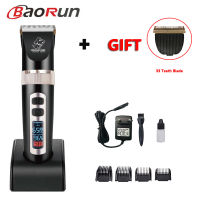 Baorun P9 Dog Clipper Rechargeable Pet Cat Grooming Trimmer LCD Screen Electrical Haircut Professional Pet Shaver Cutter Machine