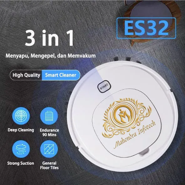 Smart Vacuum Cleaner Robot Pembersih Lantai Otomatis Vakum Debu Sapu