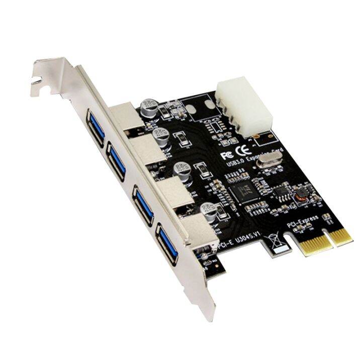 1 Pcs PCI-E Expansion Card 4 Ports USB 3.0 PCI-E Expansion Card PCI ...