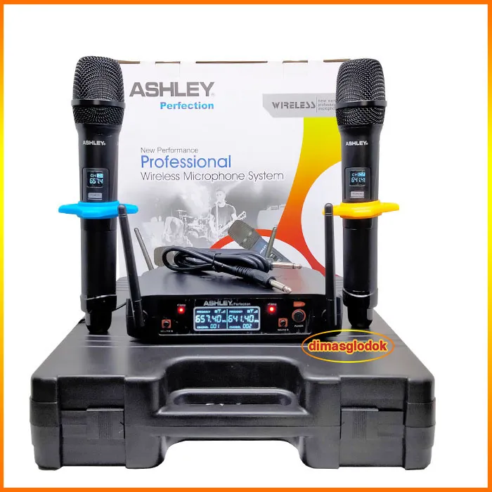 Mic Wireless Ashley Perfection Mik Tanpa Kabel Professional Wireless