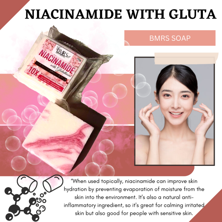 VERY EFFECTIVE BMRS Niacinamide With Glutathione Soap Premium Whitening ...