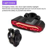 ¤ Ultra Bright Bicycle Rear Light USB Rechargeable High Visibility Multifunction Bike Rear Light with Brake Sensing Cycling Tail