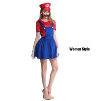 CP184.1 ชุดผู้หญิง ชุดมาริโอ มาริโอ มาริโอ้หญิง Dress for Woman Mario Suit Super Mario Costume Party Game Cosplay Fancy Fancy Outfit