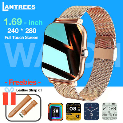 Lantrees CT2 Smart Watch With Bluetooth Call Men Women Waterproof Smartwatch Heart Rate Blood Pressure Monitor