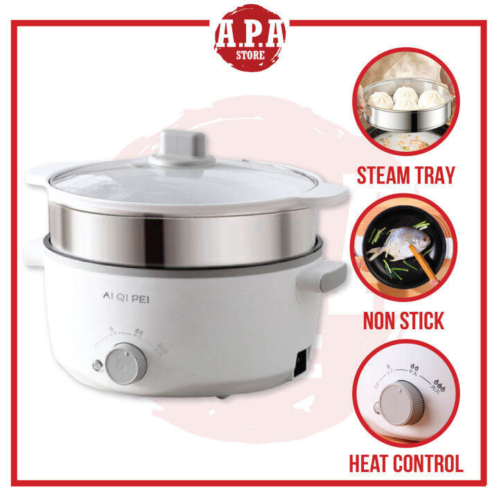 APA Electric Multi Function Cooker Rice Cooker Steamboat Non Stick Pot