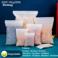 ✑16ig3506 StoBag-Fosco Embalagem De Alimentos Transparentes Auto-Selante Ziplock Chá Frutas Secas Feijóes Nodeáveis 100ชิ้น