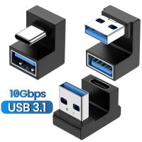 3A Type C Elbow USB 3.1 Charging Data Cable Adapter Converter for Android 90/180 Degree OTG Adapter Fast Charging 10Gbps