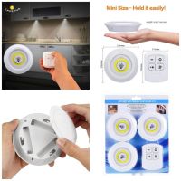 ไฟติดผนัง LED พร้อมรีโมท หลอดไฟ (ชุด 3 ดวง +รีโมท)  ปรับไฟได้ 3 ระดับ รุ่น LED-light-Remote-control-set3-6July-J1