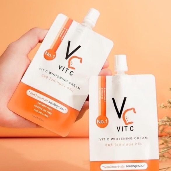 vc-vit-c-ครีมวิตซีน้องฉัตร-วิตซีซองคู่น้องฉัตร-มาร์คน้องฉัตร-ขนาด-7-กรัม-ยกกล่อง-10-ซอง