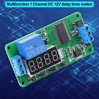 Multifunction 1 Channel DC 12V Delay Relay Controller LED Timer Switch Module Board PLC LED Time Timer Switch Smart Home