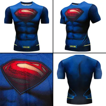 Men's T-shirts Superman Superhero Compression Tights Tops Short