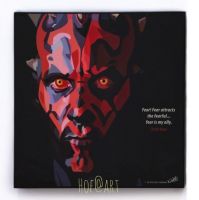 Darth Maul ดาร์ธมอล Star Wars สตาร์วอร์ รูปภาพ​ติด​ผนัง​ pop art พร้อมกรอบและที่แขวน แต่งบ้าน ของขวัญ กรอบรูป​ โปสเตอร์ รูปภาพ