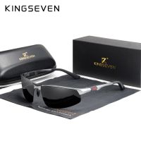 KINGSEVEN แว่นกันแดดโพลาไรซ์สีดำแนววินเทจสำหรับผู้ชายแว่นกันแดดโฟโตโครมิกอลูมิเนียมสำหรับผู้ชายแว่นตากันแดดขับรถโพลาไรซ์สีดำแนววินเทจแบบ2020