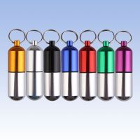 Aluminum Pill Bottle Keychain Large Size Waterproof Pill Drug Container Case Medicine Box Holder Outdoor Survival Health Care