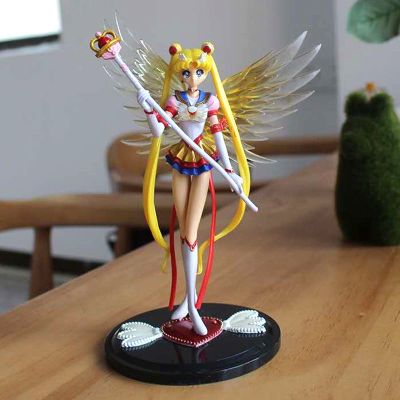 Eternal Sailor Moon Cake Ornaments Tsukino Usagi Action Figure Decoration Collection Doll Anime Model Toys for Birthday Gifts