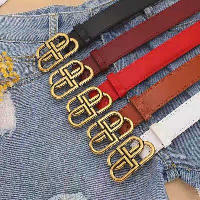 Womens Genuine Leather Belts Designers High Quality Luxury Metal Smooth Buckle Belts for Lady Jeans Casual Waistband