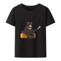 Bear Grills Funny Modal Cartoon Graphic T Shirts Mens Birthday Grylls TV Camping Slogan Survivor Gift Women Fashion Casual Tops