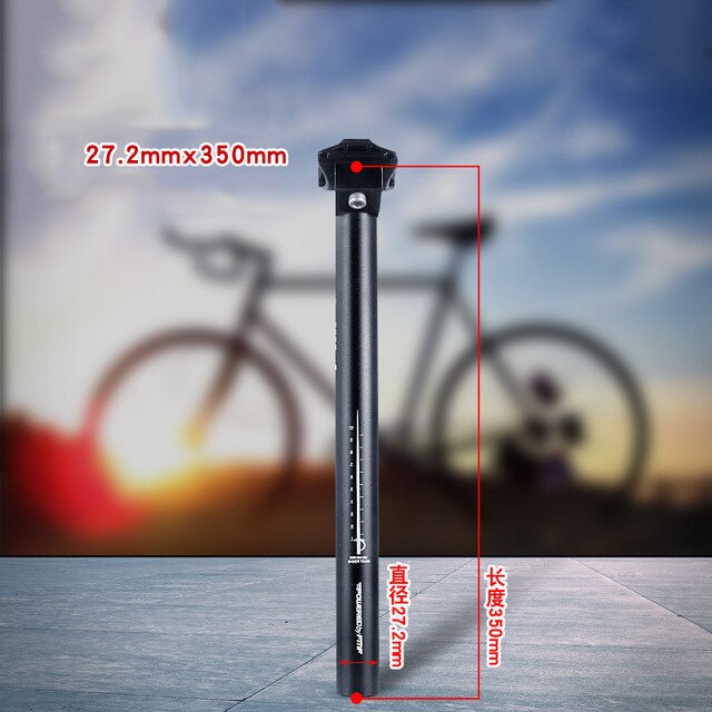 Extended Bicycle Seatpost Frosted 450mm Saddle Pin 28.6mm Cycling Accessory 